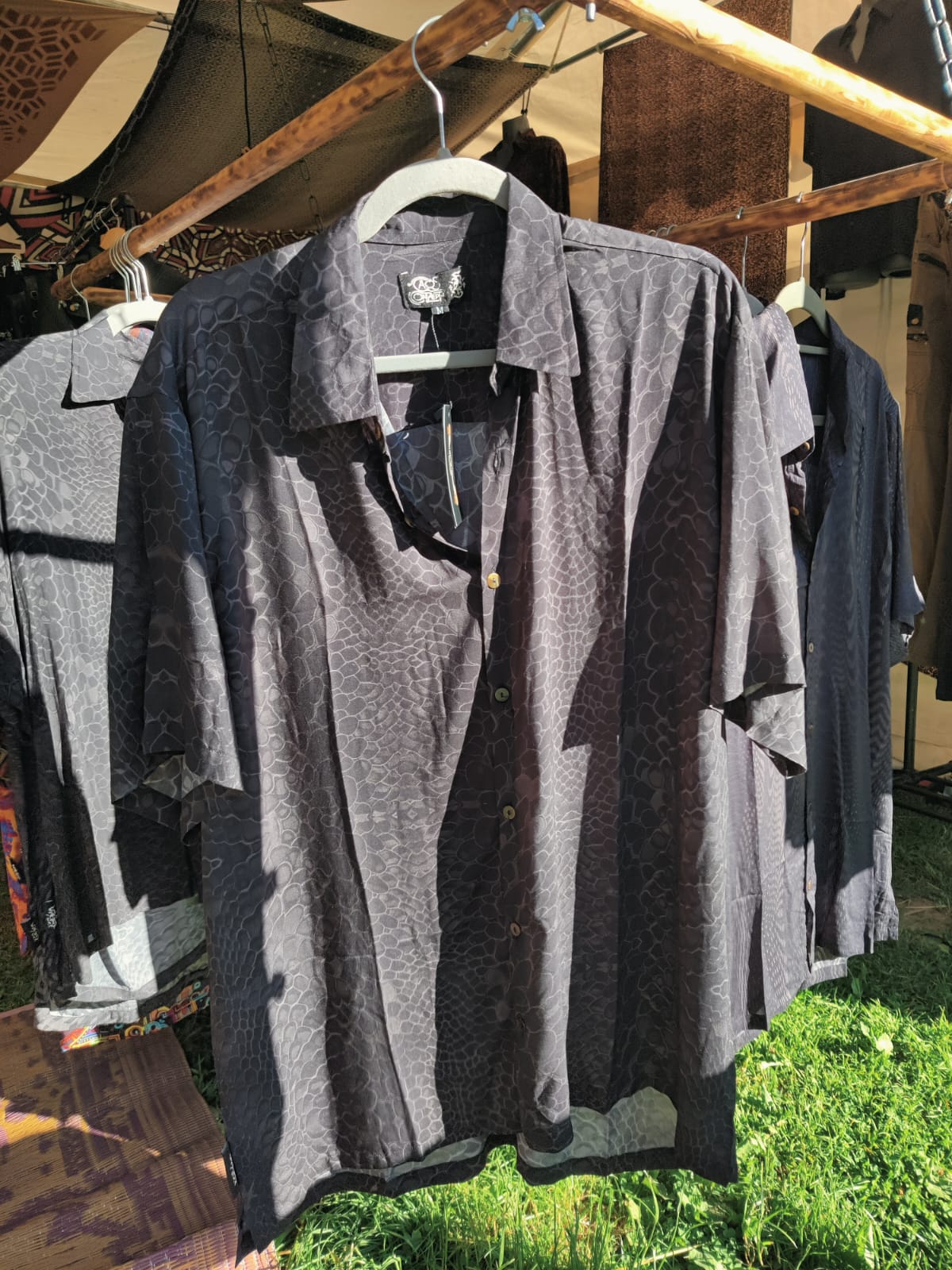 Herren Shirt aus 100 % Bambus "SNAKE Grey''