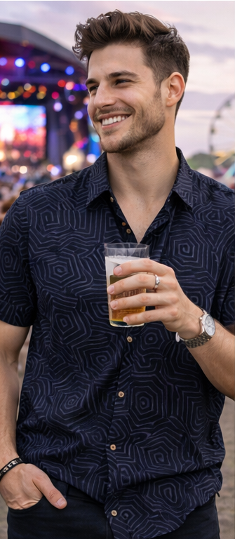 Herren Shirt aus 100 % Bambus "HEXADELIC'' – Bild 3