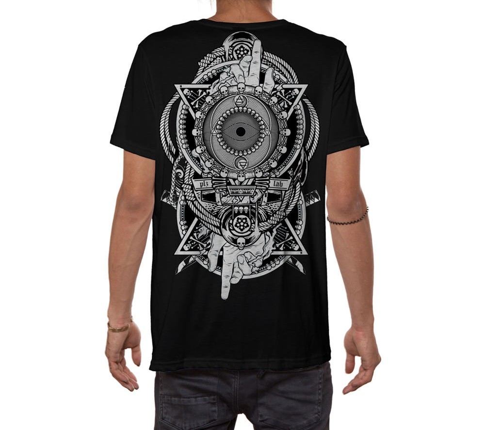Plazmalab T-Shirt aus 100% Baumwolle "METAMORPHOSIS" Black – Bild 3