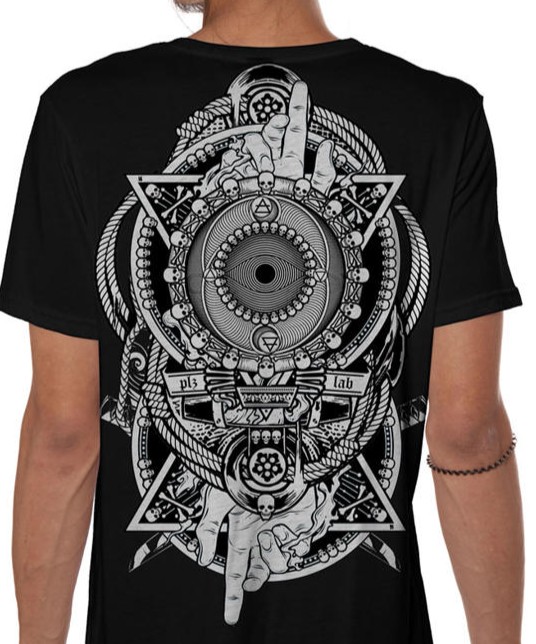 Plazmalab T-Shirt aus 100% Baumwolle "METAMORPHOSIS" Black