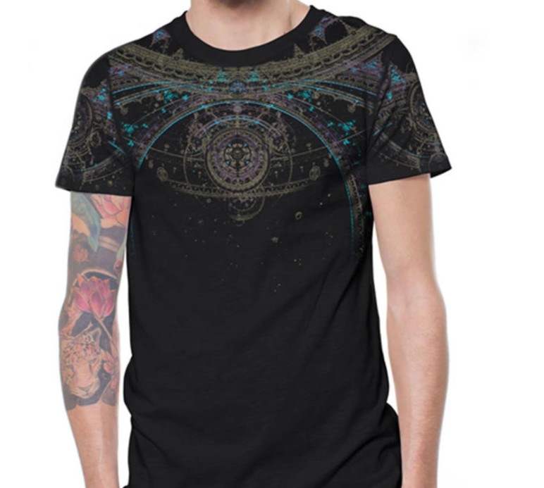Plazmalab T-Shirt aus 100% Baumwolle "PORTAL" Black