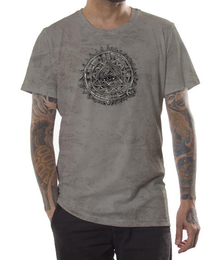 Plazmalab T-Shirt aus 100% Baumwolle "CUBINA" Sand – Bild 4