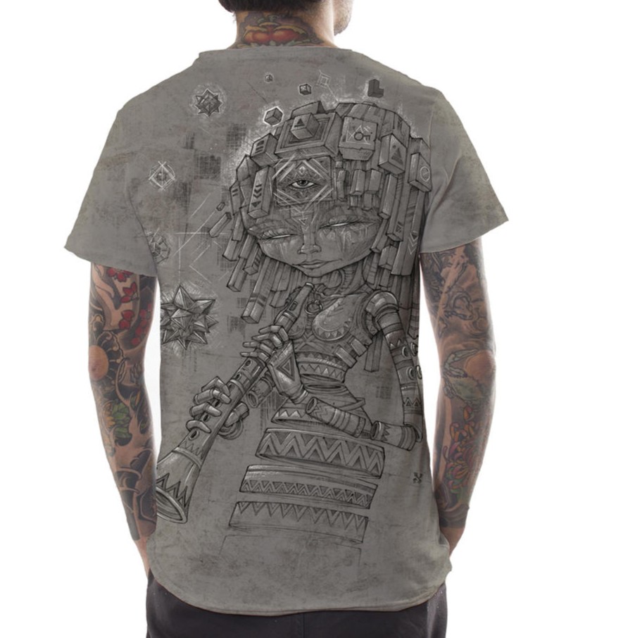 Plazmalab T-Shirt aus 100% Baumwolle "CUBINA" Sand – Bild 2